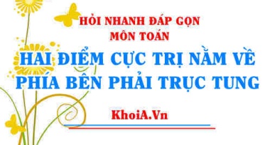 Hai điểm cực trị nằm về phía bên phải của trục tung? Toán lớp 12 - Hỏi nhanh đáp gọn